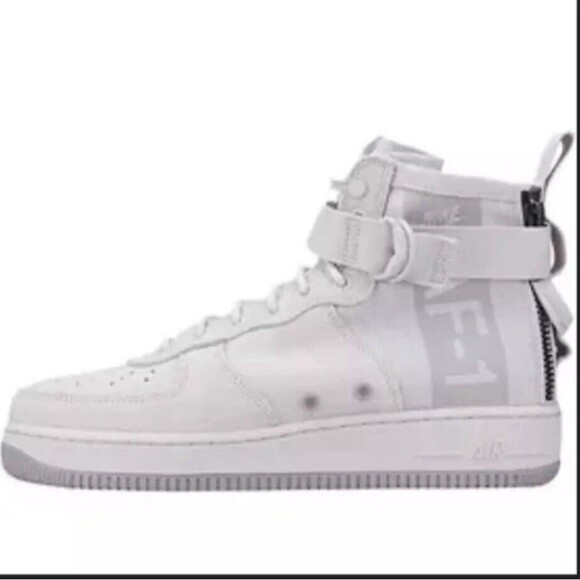 NEW Men's Size 8 Nike SF AF1 Mid Suede Varsity Gray Sneakers w/ Box AJ9502-001 - Picture 1 of 5